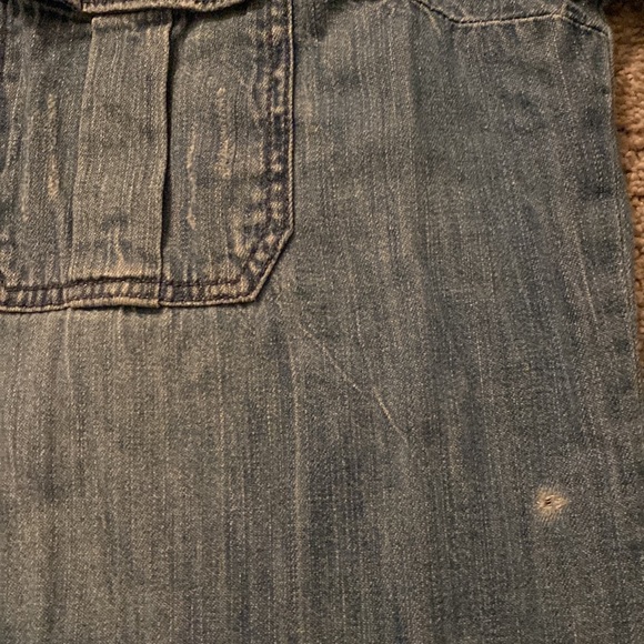 Express Distressed Denim Button Up - Picture 5 of 6